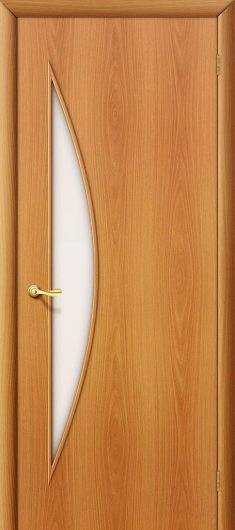 Межкомнатная ламинированная дверь Браво 5С Л-12 (МиланОрех) остекленная — фото 1