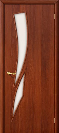 Межкомнатная ламинированная дверь Браво 8С Л-11 (ИталОрех) остекленная — фото 1