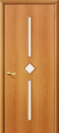 Межкомнатная ламинированная дверь Браво 9С Л-12 (МиланОрех) остекленная — фото 1