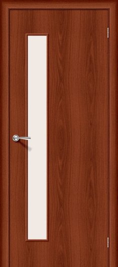 Межкомнатная ламинированная дверь Браво Гост-3 Л-11 (ИталОрех) остекленная — фото 1