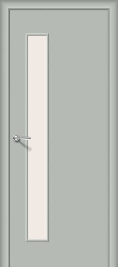 Межкомнатная ламинированная дверь Браво Гост-3 Л-16 (Серый) остекленная — фото 1