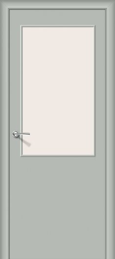 Межкомнатная ламинированная дверь Браво Гост-13 Л-16 (Серый) остекленная — фото 1