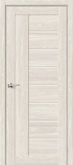 Межкомнатная ламинированная дверь Браво-29 ash white остекленная — фото 1