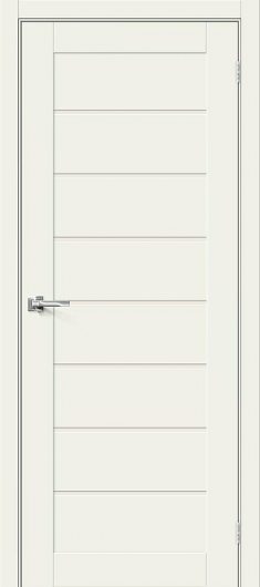 Межкомнатная ламинированная дверь Браво-22 White Mix остекленная — фото 1