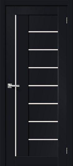 Межкомнатная ламинированная дверь Браво-29 Black Mix остекленная — фото 1