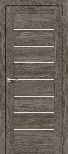 Межкомнатная ламинированная дверь Браво-22 Ash Wood остекленная (ст. Magic Fog) — фото 1