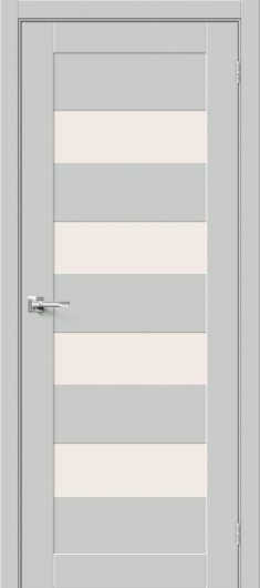 Межкомнатная ламинированная дверь  Браво-23 Grey Mix остекленная — фото 1
