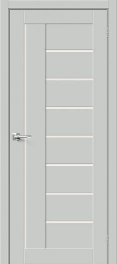 Межкомнатная ламинированная дверь Браво-29 Grey Mix остекленная — фото 1