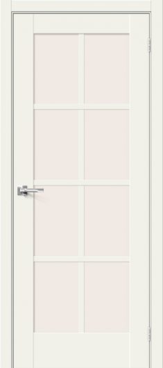 Межкомнатная дверь Браво Хард Флекс Прима-11.1 White Mix остекленная — фото 1
