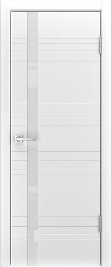 Межкомнатная эмалированная дверь Luxor A-1 белая эмаль остекленная — фото 1