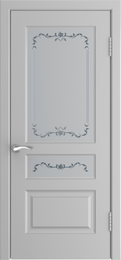 Межкомнатная эмалированная дверь Luxor L-2 эмаль манхеттен остекленная — фото 1