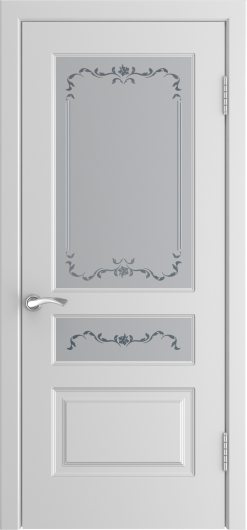 Межкомнатная эмалированная дверь Luxor L-2 белая эмаль остекленная — фото 1