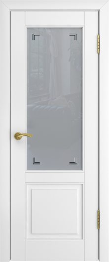 Межкомнатная эмалированная дверь Luxor L-5 белая эмаль остекленная — фото 1