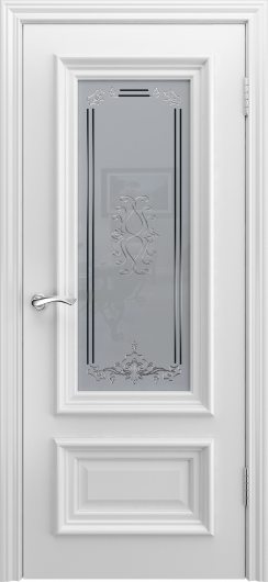 Межкомнатная эмалированная дверь Luxor B-1 белая эмаль остекленная — фото 1