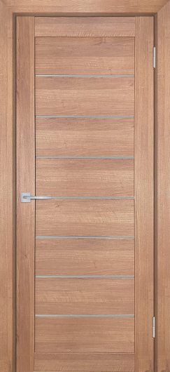 Межкомнатная дверь с эко шпоном Мариам Техно 708 Миндаль остекленная — фото 1