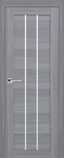 Межкомнатная дверь с эко шпоном Мариам Техно 602 Светло-серый остекленная — фото 1