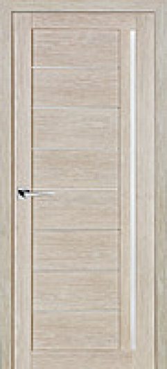 Межкомнатная дверь с эко шпоном Мариам Техно 641 Капучино остекленная — фото 1