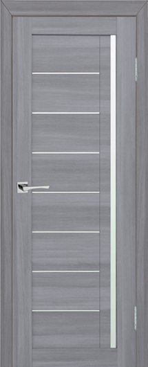 Межкомнатная дверь с эко шпоном Мариам Техно 641 Светло-серый остекленная — фото 1