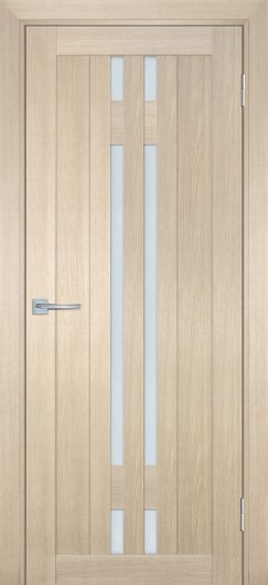 Межкомнатная дверь с эко шпоном Мариам Техно 733 Капучино остекленная — фото 1