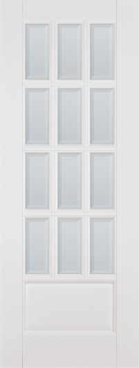 Межкомнатная дверь из массива Ока Лондон №2 Эмаль белая остекленная — фото 1