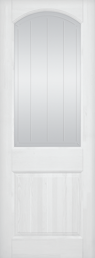Межкомнатная дверь из массива Ока Осло Эмаль белая остекленная — фото 1