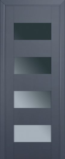 Межкомнатная дверь с эко шпоном PROFILDOORS 46U Антрацит ст.графит — фото 1