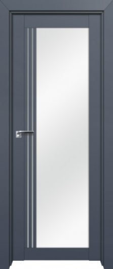 Межкомнатная дверь с эко шпоном PROFILDOORS 2.51U Антрацит остекленная — фото 1