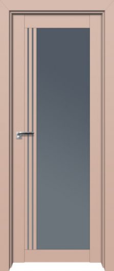 Межкомнатная дверь с эко шпоном PROFILDOORS 2.51U Капучино сатинат остекленная — фото 1