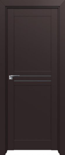 Межкомнатная дверь с эко шпоном PROFILDOORS 2.55U Темно-коричневый матовый глухая — фото 1