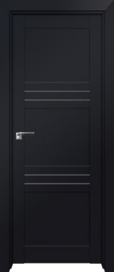 Межкомнатная дверь с эко шпоном PROFILDOORS 2.57U Черный матовый  глухая — фото 1
