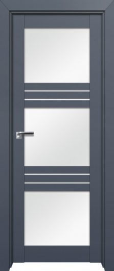 Межкомнатная дверь с эко шпоном PROFILDOORS 2.58U Антрацит остекленная — фото 1