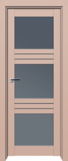 Межкомнатная дверь с эко шпоном PROFILDOORS 2.58U Капучино сатинат остекленная — фото 1