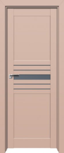 Межкомнатная дверь с эко шпоном PROFILDOORS 2.59U Капучино сатинат остекленная — фото 1