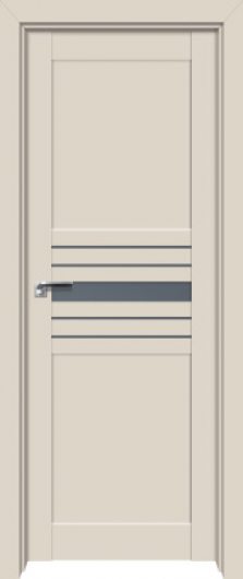 Межкомнатная дверь с эко шпоном PROFILDOORS 2.59U Магнолия сатинат остекленная — фото 1