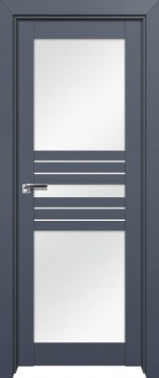 Межкомнатная дверь с эко шпоном PROFILDOORS 2.60U Антрацит остекленная — фото 1