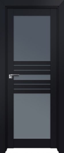 Межкомнатная дверь с эко шпоном PROFILDOORS 2.60U Черный матовый остекленная — фото 1