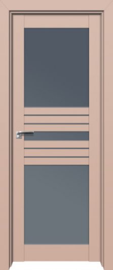 Межкомнатная дверь с эко шпоном PROFILDOORS 2.60U Капучино сатинат остекленная — фото 1