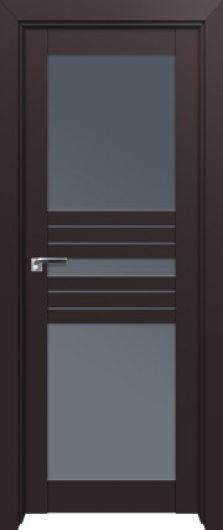 Межкомнатная дверь с эко шпоном PROFILDOORS 2.60U Темно-коричневый матовый остекленная — фото 1