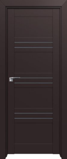 Межкомнатная дверь с эко шпоном PROFILDOORS 2.61U Темно-коричневый матовый глухая — фото 1