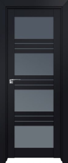 Межкомнатная дверь с эко шпоном PROFILDOORS 2.62U Черный матовый остекленная — фото 1