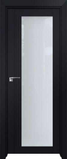 Межкомнатная дверь с эко шпоном PROFILDOORS 2.63U Черный матовый остекленная — фото 1
