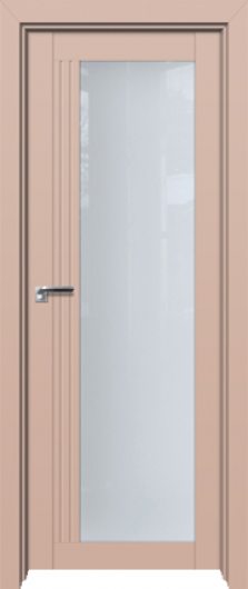 Межкомнатная дверь с эко шпоном PROFILDOORS 2.63U Капучино сатинат остекленная — фото 1