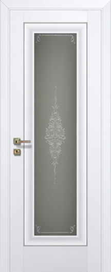 Межкомнатная дверь с эко шпоном PROFILDOORS 24U Аляска серебро остекленная — фото 1