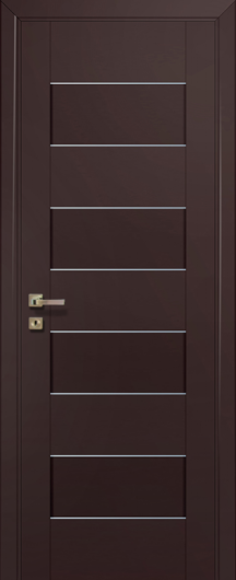Межкомнатная дверь с эко шпоном PROFILDOORS 45U Темно-коричневый матовый ст.графит — фото 1