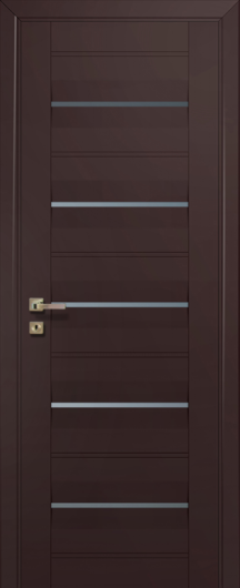 Межкомнатная дверь с эко шпоном PROFILDOORS 48U Темно-коричневый матовый ст.графит — фото 1