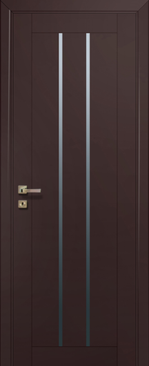 Межкомнатная дверь с эко шпоном PROFILDOORS 49U Темно-коричневый матовый ст.графит — фото 1