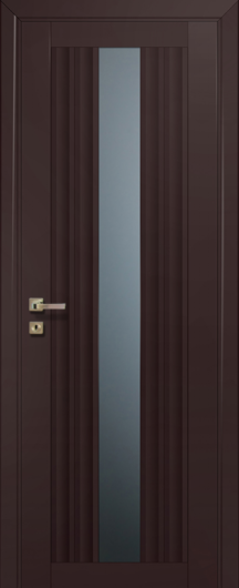 Межкомнатная дверь с эко шпоном PROFILDOORS 53U Темно-коричневый матовый ст.графит остекленная — фото 1