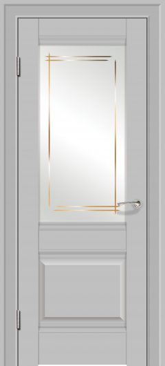 Межкомнатная дверь с эко шпоном PROFILDOORS 2U Манхэттен ст.мадрид остекленная — фото 1