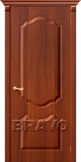 Межкомнатная дверь с ПВХ-пленкой Браво Перфекта П-31 (ИталОрех) глухая — фото 1