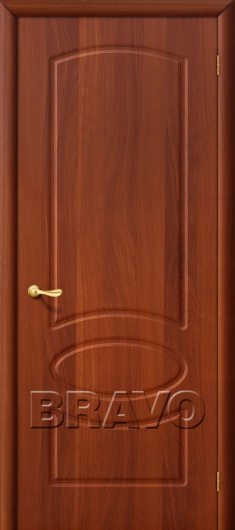 Межкомнатная дверь с ПВХ-пленкой Неаполь (ИталОрех) глухая — фото 1